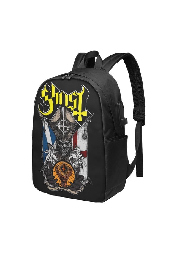 Ghost Bc Backpack Fashion Travel Backpack Laptop Backpack 17 Inch External Usb Interface Headphone Line Interface
