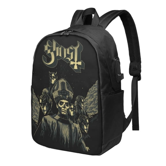 Ghost Bc Backpack Fashion Travel Backpack Laptop Backpack 17 Inch External Usb Interface Headphone Line Interface