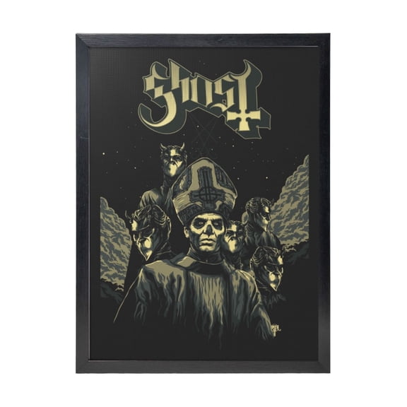 Ghost Bc Black Framed Canvas Wall Art Fashion Decor, 12x16in Wall Decor For Living Room, Bedroom, Office