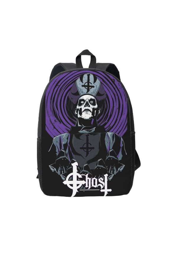 Ghost Bc Druid Stone Poster Backpack Simple Lightweight Backpack Fashion Travel Backpack Laptop Backpack 17 Inch