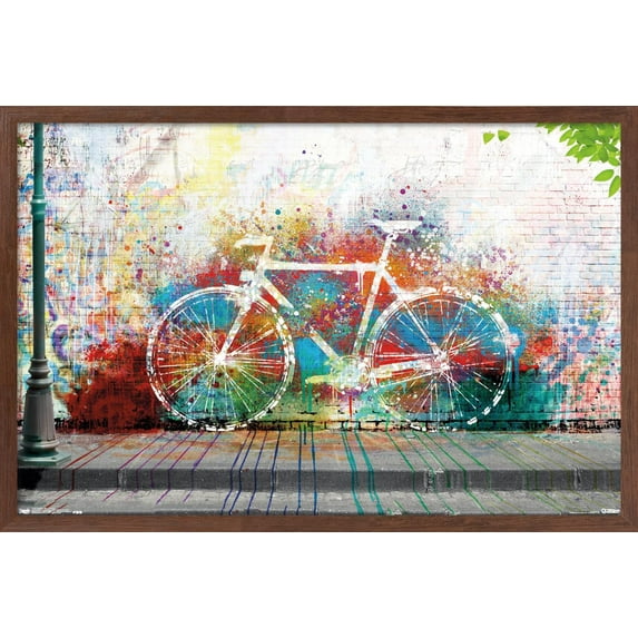 Ghost Bike Wall Poster, 14.725" x 22.375" Framed