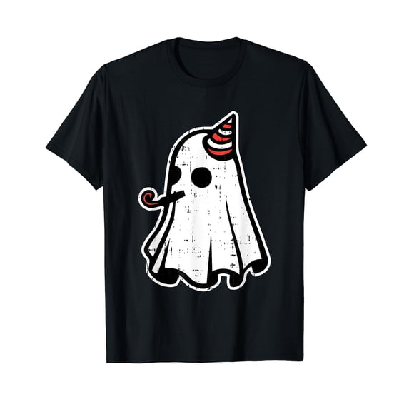 Ghost Birthday Halloween Costume Ghoul Spirit Men Women Black T-Shirt Gift