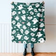 thumbnail image 1 of Ghost Blanket, Soft Fleece Throw Blanket for Halloween, Warm and Lightweight, Glow-in-the-Dark Design, Perfect for Halloween Movie Nights and Cozy Moments, 1 of 1