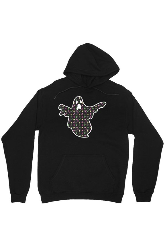 Ghost Boo Grim Reaper Pumpkin Pattern Easy Graphic Halloween Gift Simple Cute M6226 Unisex Hoodie, Up to Size 5XL