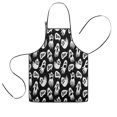 thumbnail image 1 of Ghost Boo Halloween Pattern Kids Aprons for Girls and Boys,Adjustable Neck Strap Toddler Aprons for Kids Cooking Baking,23.6"x19", 1 of 7