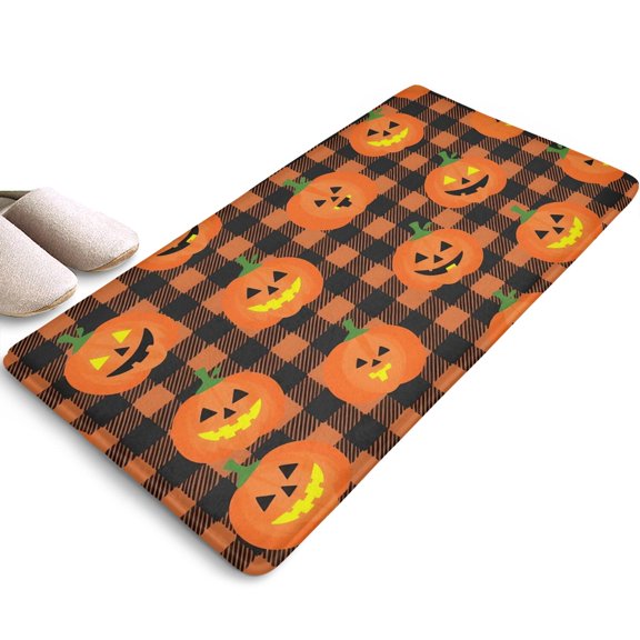 Ghost Boo Spooky Doormat,Durable Absorbent Happy Halloween Mat 17x31.5 Inch Floor Mat for Winter Holiday Home Kitchen