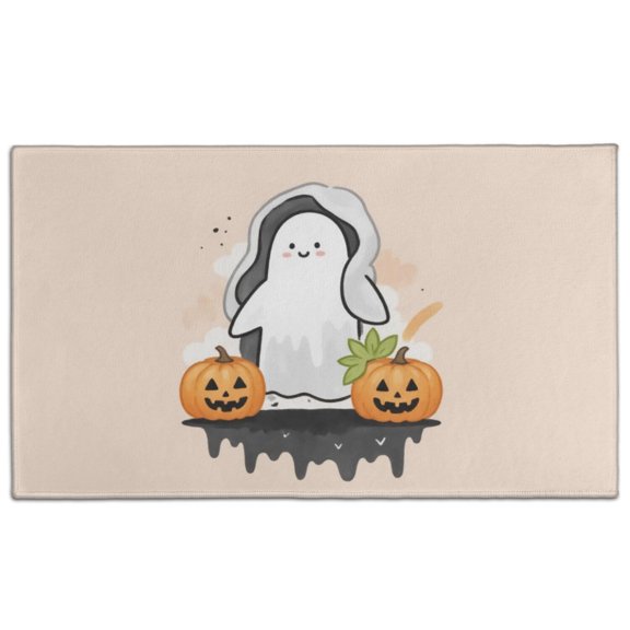 Ghost Boo Spooky Non Slip Doormat x Inch Halloween Pumpkin Ghost Nonskid Door Mats Switch Rug for Entryway Porch Entryway Kitchen