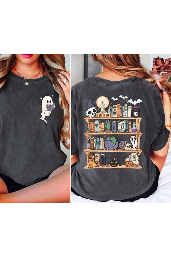 Ghost Book Reader Shirt,Halloween Library Shirt,Halloween Reading Tee,Book Lover Gift,Skeleton Book Club,Reading Girl Shirts