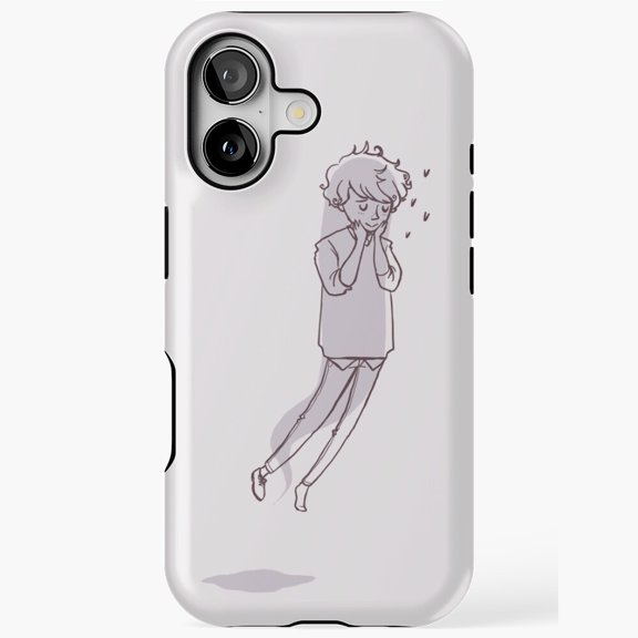 Ghost Boy in Love Cartoon Universal Phone Case for iPhone 11–17 Pro Max