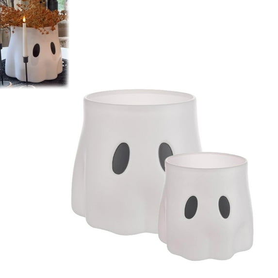 Ghost Bucket, Ghost Vase, Ghost Planter, Ghost Candy Bowl, 2024 New Cute Ghost Bucket, Ghost Vase, Air Fern Display Stand Decor for Indoor Outdoor Halloween Decoration Home Decor