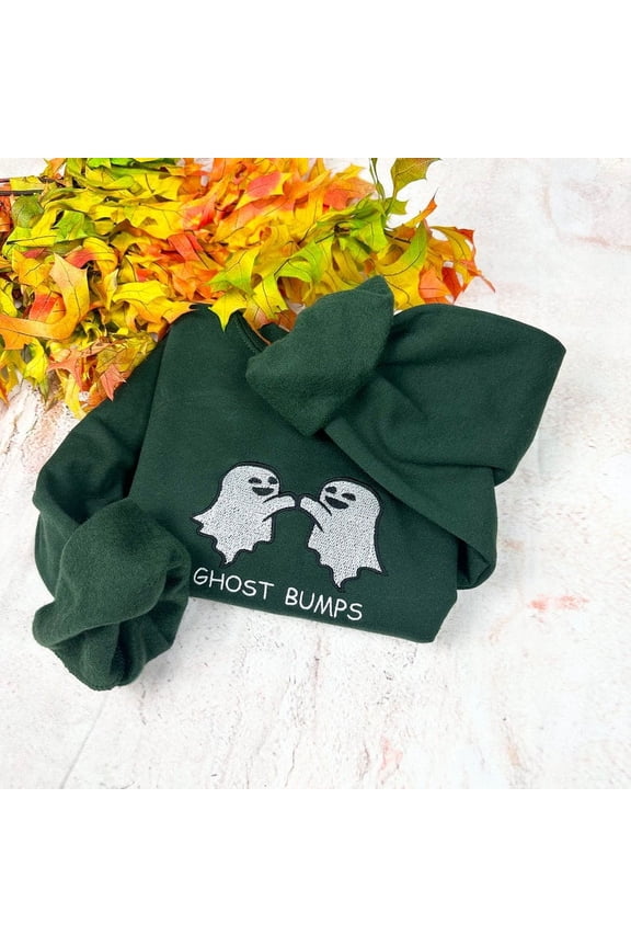 Ghost Bumps Halloween Embroidered Sweatshirt