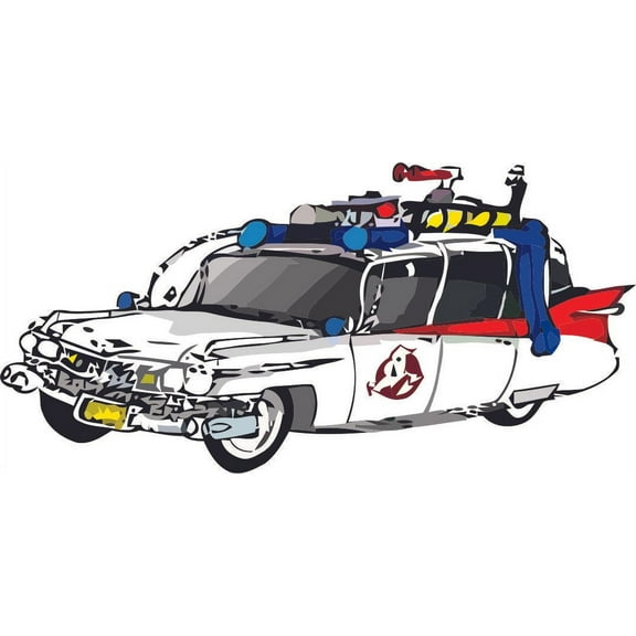 Ghost Busters Car Cartoon Show Ghosts Spooky Halloween Characters Movies Boys Boy Wall Decals TV Movie Character Design Kids Kid Vinyl Art Decor Wall Decals Decal Walls Sticker Rooms Size (15x30 inch)