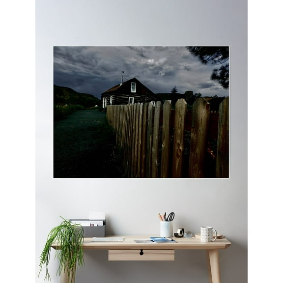 Ghost Cabin Poster Wall Art, Modern Wall Decor For Living Room Bedroom, 8x12 UNFRAMED