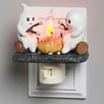 thumbnail image 1 of Ghost Campfire Flickering Night Light, Ghost Campfire Nightlight Plug in, Halloween Night Lights Bedside Lamp, Ghost Pumpkin Night Light Halloween Decoration for Boys/Girls (1PC), 1 of 9