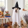 thumbnail image 1 of Ghost Cape Witch Hat Outfit For Dogs, Spooky Halloween Role Play Clothes, Party Photo Costume Apparel, Festive Pet Dress Up Accessory L, 1 of 6