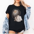 thumbnail image 1 of Ghost Cat Meme Halloween Costume T-Shirt, Silly Cat Halloween Tee, Multicolors, Size S-5XL, 1 of 5
