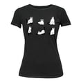 thumbnail image 1 of Ghost Cats Hiding Sheets Halloween Costume Pet Lovers Women's T-shirt, S, Black, 1 of 6