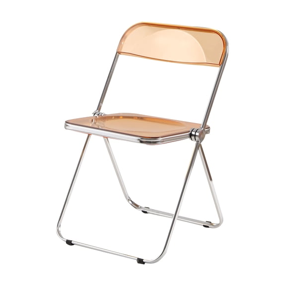 Ghost Chair Stackable Crystal Folding Seat Chrome Frame PC Plastic Acrylic