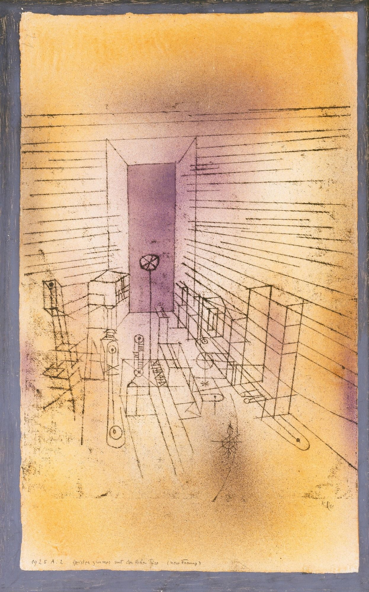 Ghost Chamber with the Tall Door 1925 Canvas Art - Paul Klee (24 x 36)