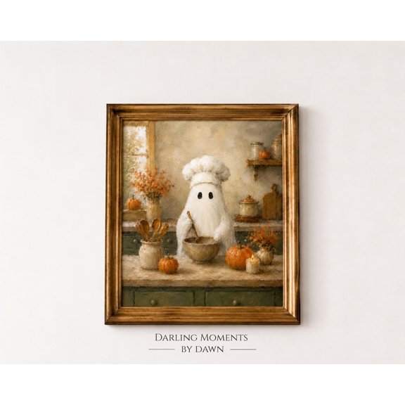 Ghost Chef Kitchen Wall Art Print