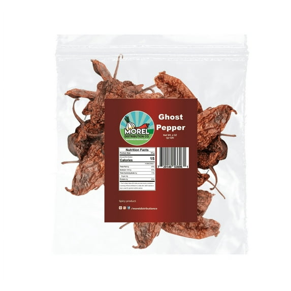 Ghost Chili Peppers, Bhut Jolokia, Hot Peppers. 2 oz.