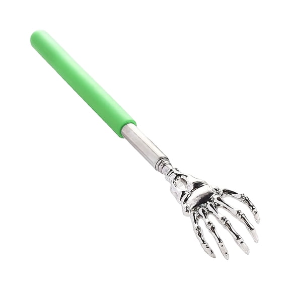 Ghost Claw Back Scratcher - Alloy Stretchable Tickle Tool for Halloween Costume Accessory Party Prop(Green-1,21cm)