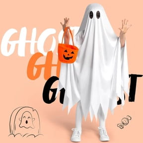 Ghost Cloak Tattered Halloween Costume Set Themed Cape With Matching Yellow Accessory Bag Polyester Material For Masquerade Theme Party Stage Performance Roleplay Outfit