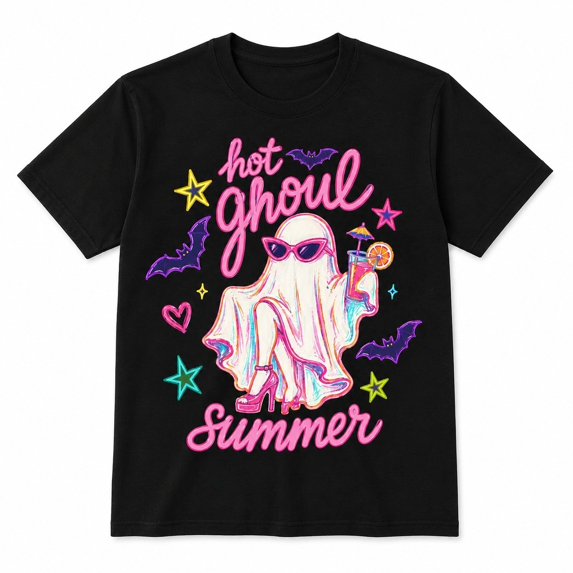 Ghost Cocktail Halloween Spooky Summer Party Graphic T-Shirt