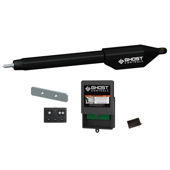 Ghost Controls® HDP1 Automatic Gate Opener Kit for Column Mounted and Decorative Driveway Swing Gates with Gate Opener Remote - Solar Gate Opener Capable - Manor Series