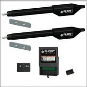 Ghost Controls  HDP2 Automatic Gate Opener Kit for Dual Column Mounted and Decorative Driveway Swing Gates with Gate Opener Remote - Solar Gate Opener Capable - Manor Series