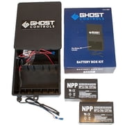 Ghost Controls  Weather Proof Battery Box Kit for Automatic Gate Openers with Battery Harness and Two 2 12V, 7Amp Hour Batteries Included - Model ABBT2