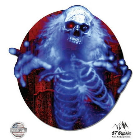 Ghost Creepy - 3" Vinyl Sticker - For Car Laptop I-Pad Phone Helmet Hard Hat - Waterproof Decal