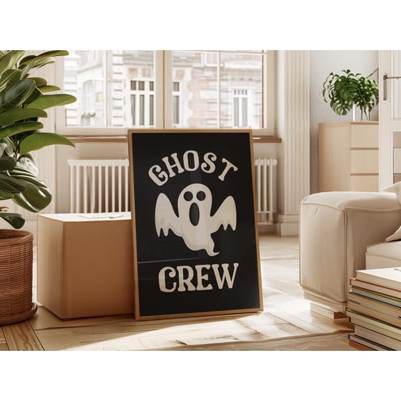 Ghost Crew Poster, Fun Spooky Ghost Wall Art, Spirit Decoration For Parties And Haunted Rooms Wall Art, Modern Wall Decor, 12x18 UNFRAMED