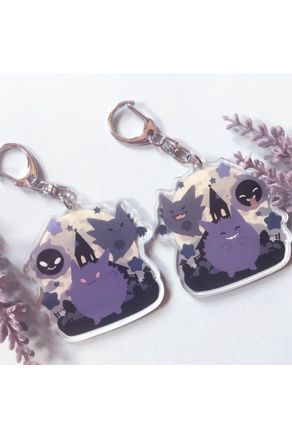 Ghost Cute Creature Acrylic Keychain, random 1 pack