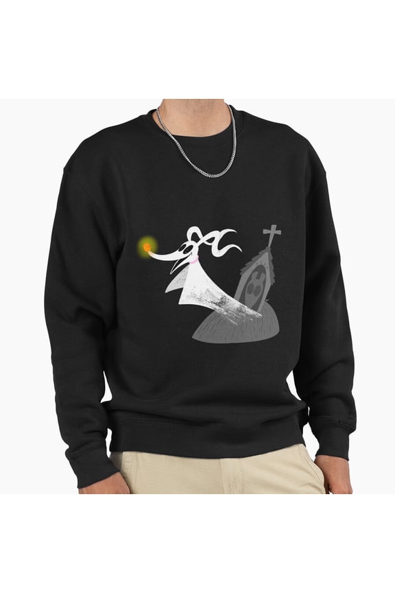 Ghost Dog Reindeer Zero Christmas Night Retro Vintage Funny Graphic Aesthetic Unisex Sweatshirt G29889, Up to Size 5XL