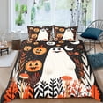 thumbnail image 1 of Ghost Duvet Cover Pumpkin Lantern Comforter Cover Trick Or Treat Quilt Cover Cute Cartoon Galaxy Bedding Set Jack O'Lantern Weed Halloween Bed Sets Bedroom Decor, 1 of 4