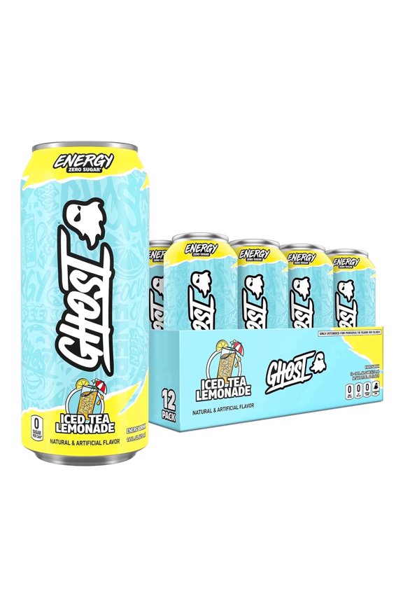 Zero Sugar Energy Drink, Iced Tea Lemonade, 16 oz Can, 12 Pk