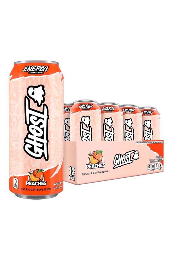 Zero Sugars Energy Drink, Peaches, 16 oz Can, 12 Pk
