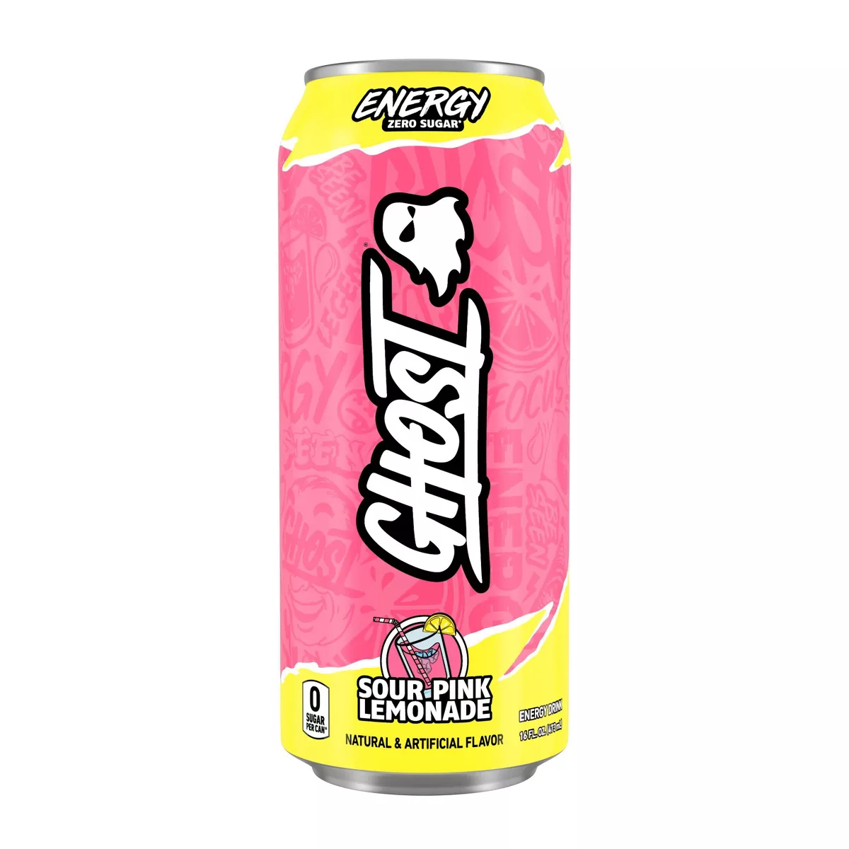 Ghost Energy Sour Pink Lemonade Energy Drink - 16 fl oz Can