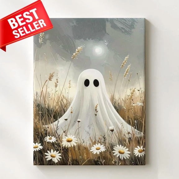Ghost Ethereal Wildflower Spirit Poster Small Round Some Moments Feel Wall Art
