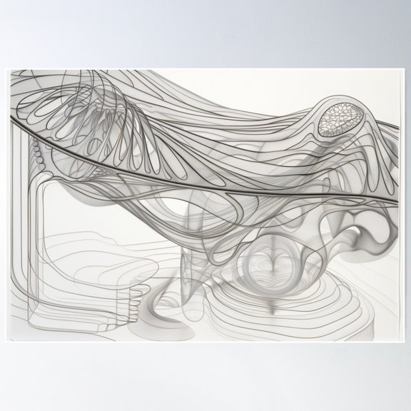 Ghost Fabric Poster Wall Art, Modern Wall Decor For Living Room Bedroom, 24x36 UNFRAMED