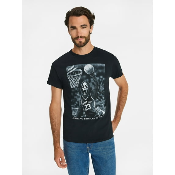 Ghost Face B-Ball Men's & Big Men's Graphic Tee Shirt, Sizes S-3XL