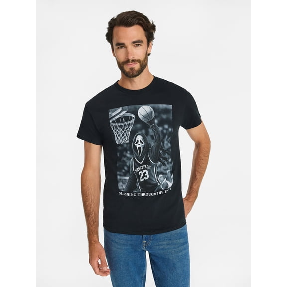 Ghost Face B-Ball Men's & Big Men's Graphic Tee Shirt, Sizes S-3XL