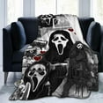 thumbnail image 1 of Ghost-Face Blanket Scary Movie Anti-Pilling Throw Blanket Plush Blanket Lightweight & Ultra-Soft, Warm & Comfy Flannel Fleece Blanket for Couch, Bed, Sofa, 60x80, 1 of 6