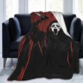 thumbnail image 1 of Ghost-Face Blanket Scary Movie Anti-Pilling Throw Blanket Plush Blanket Lightweight & Ultra-Soft, Warm & Comfy Flannel Fleece Blanket for Couch, Bed, Sofa, 50x60, 1 of 6