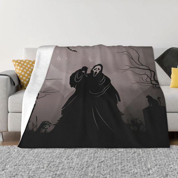 Ghost-Face Blanket - Ultra Soft Micro Fleece Throw Blankets, Comfy Throw Blanket For Couch, Gift For Adults, Kids And Teens, Bed, Sofa, Chair, Camping And Travel 40"X30"