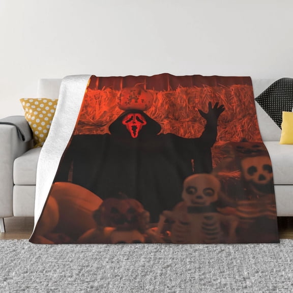 Ghost-Face Blanket - Ultra Soft Micro Fleece Throw Blankets, Comfy Throw Blanket For Couch, Gift For Adults, Kids And Teens, Bed, Sofa, Chair, Camping And Travel 40"X30"