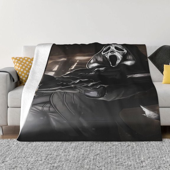 Ghost-Face Blanket - Ultra Soft Micro Fleece Throw Blankets, Comfy Throw Blanket For Couch, Gift For Adults, Kids And Teens, Bed, Sofa, Chair, Camping And Travel 40"X30"