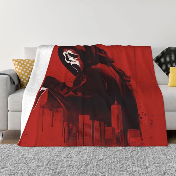 Ghost-Face Blanket - Ultra Soft Micro Fleece Throw Blankets, Comfy Throw Blanket For Couch, Gift For Adults, Kids And Teens, Bed, Sofa, Chair, Camping And Travel 50"X40"