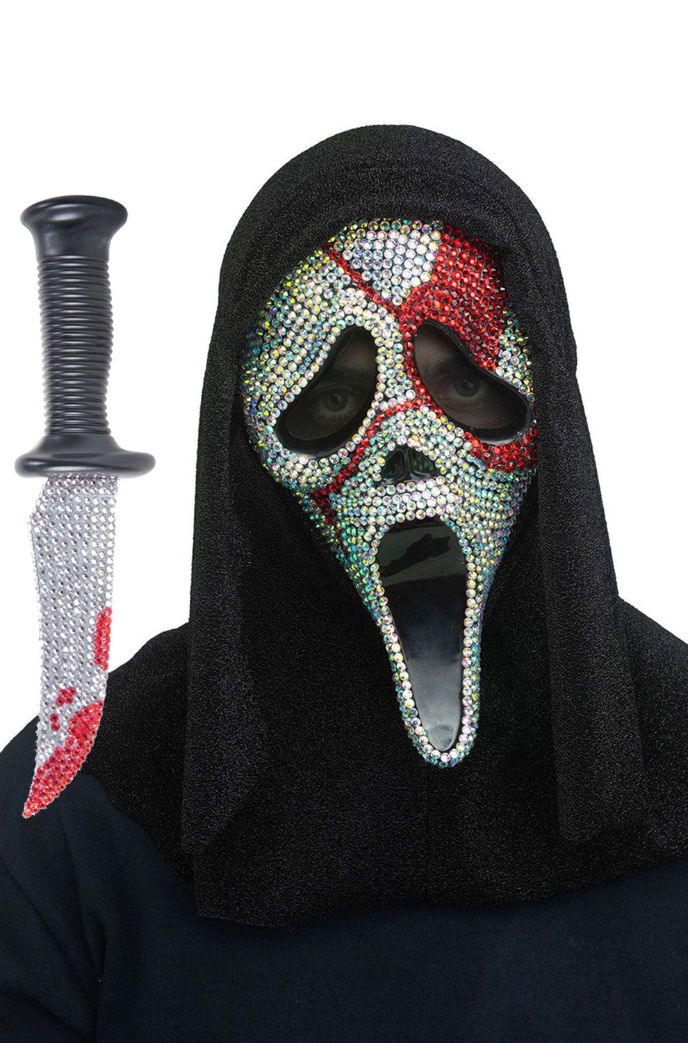 Ghost Face Bloody Bling Mask/Knife Accessory Set - Walmart.com